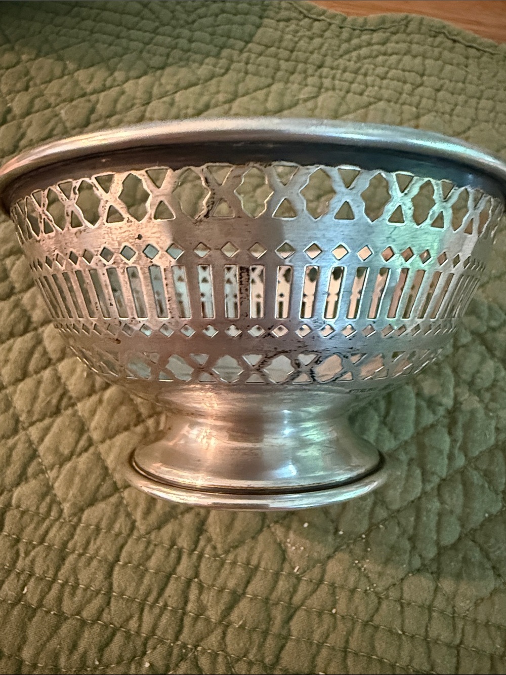 Antique Howard & Co Sterling Silver Pierced Bonbon Basket 1222 c. 1890